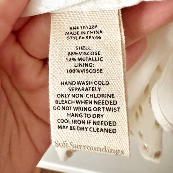 Soft Surroundings Mila Gold Metallic Leopard‎ Blouse Women’s Plus Size 3X NEW - Picture 7 of 11